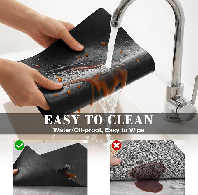 Roxifina Faux Leather Placemats Set of 6 - Image 4