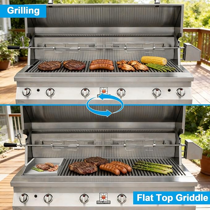 Half Size Griddle Plate for Solaire 30 42 and 56 Inch Grills Stainless Steel - Image 7
