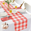 Fabric Checkered Table Runner 12 Pack Waterproof Gingham Table Runner 14W x by Cupuamon