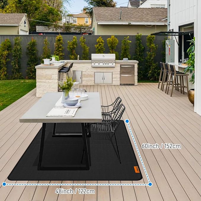 MODIGT 60"×48" Under Grill Mat for Outdoor Grill, Double-Side Fireproof & - Image 6