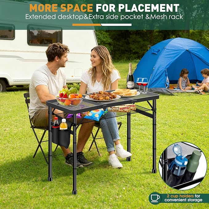 DeeprBetter Folding Camping Table, 3ft Camping Table Aluminum Folding Table - Image 4