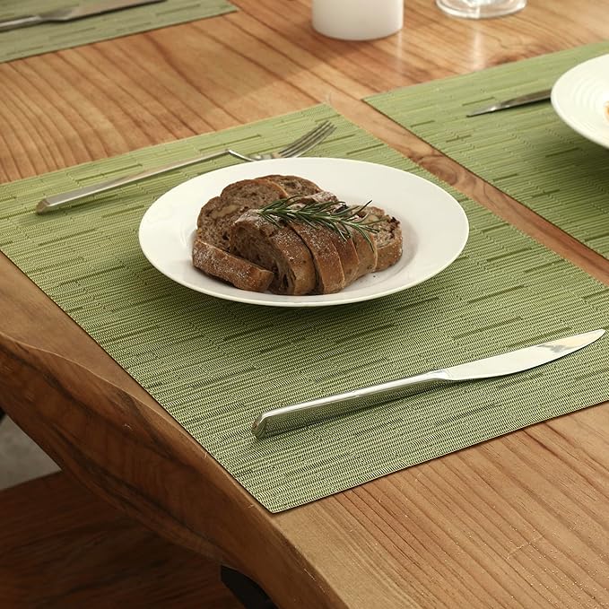 Leetaltree Pea Green Placemats Set of 6 - Image 8