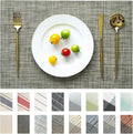 Placemats Set of 4 Vinyl/Plastic Woven Place Mats by Unknown