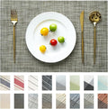 Placemats Set of 12 Vinyl/Plastic Woven Place Mats by Unknown