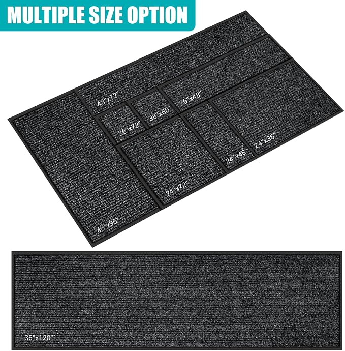 Azadx 4'x8' Indoor Outdoor Door Mat Heavy Duty Front Door Mat Ultra Absorbent - Image 3