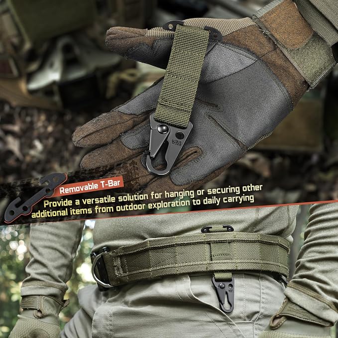 LIVANS Molle Belt Clip Key Holder Tactical Battle Belt Plate Carrier Vest - Image 2