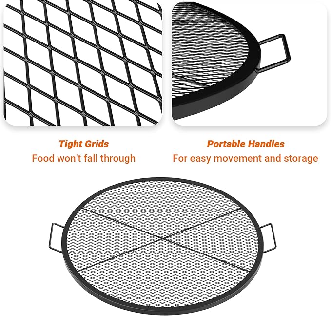 Stanbroil Heavy Duty X-Marks Fire Pit Cooking Grill Grates - Image 4