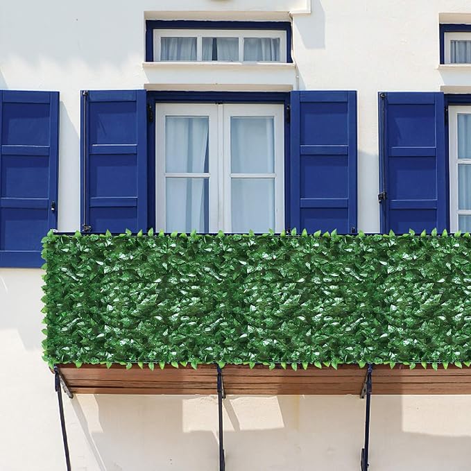 Ogrmar 98x39 inch Artificial Leaves Privacy Fence Screen Artificial Hedges - Image 2