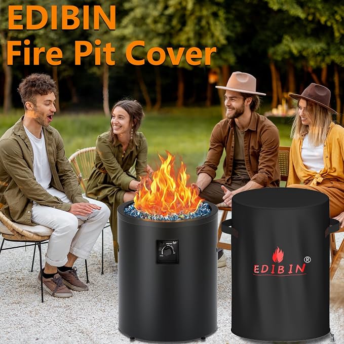 Fire Pit Cover for Bali Outdoors 23 Inch Cylinder Firepit - Image 2