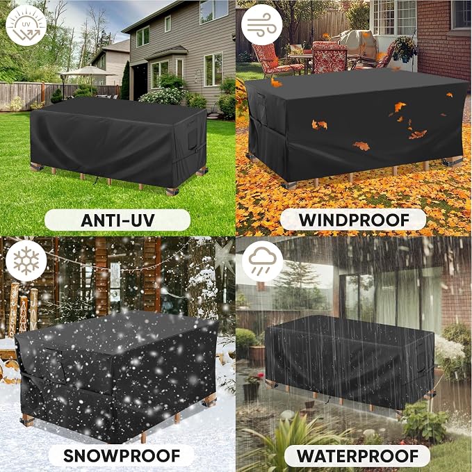 BALEINE Patio Furniture Covers, Outdoor Furniture Covers Waterproof, Heavy Duty - Image 8