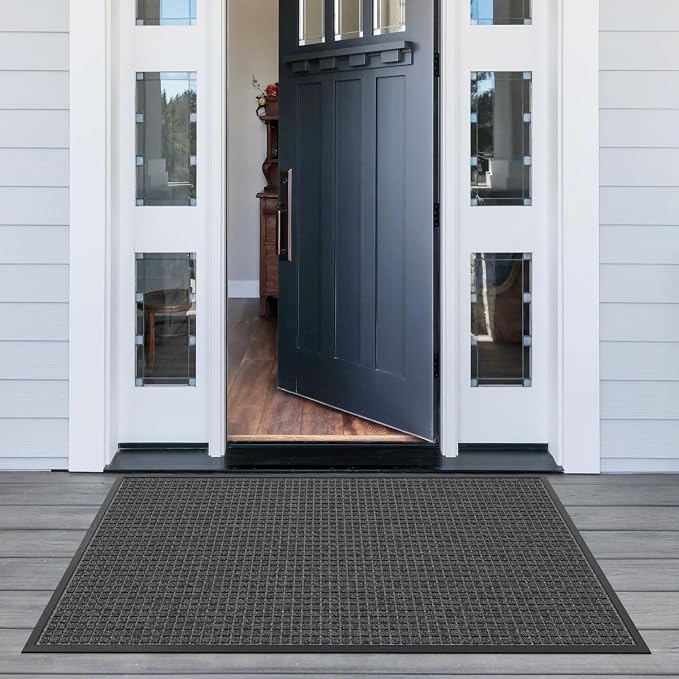 Front Door Mat Outside Entrance, All Season Weather Outdoor Doormat, Natural - Image 2