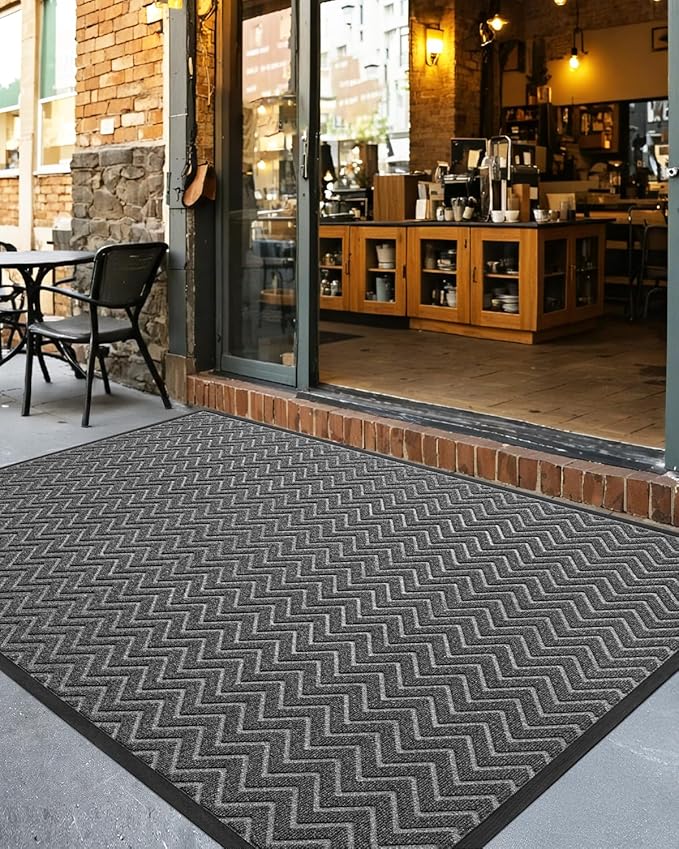 DEXI Front Door Mat Outside Entrance, 3x5 ft Rubber Entry Doormat Heavy Duty - Image 8
