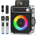 JYX Karaoke Machine with Two Wireless Microphones, Portable Bluetooth Speaker by JYX