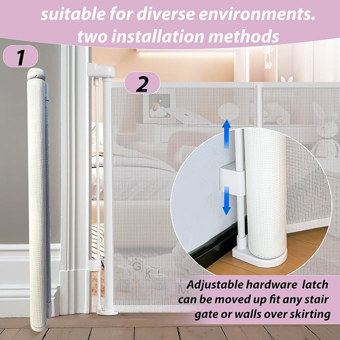 200" Retractable Baby Gates Extra Wide - Image 3