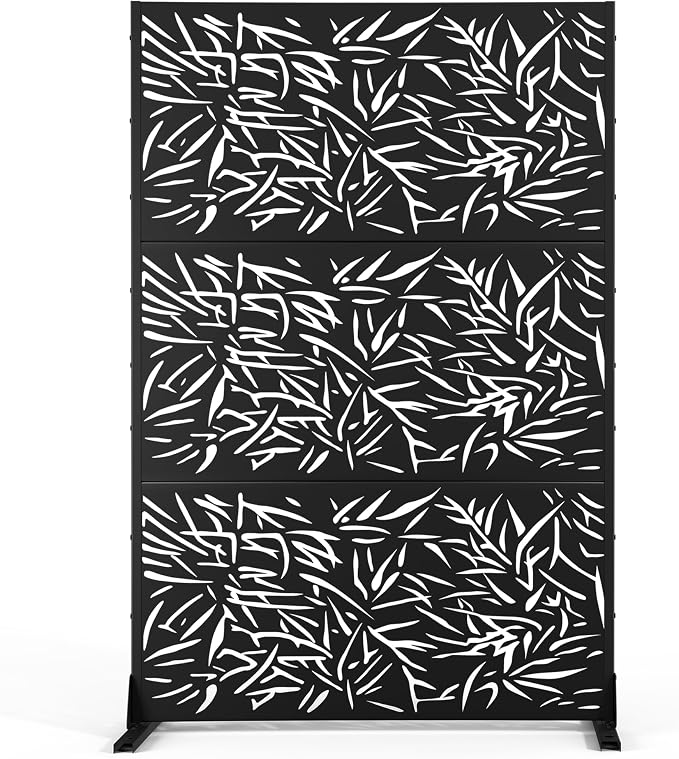Metal Privacy Screen Outdoor Freestanding Privacy Wall Panels and Decorative by Unknown