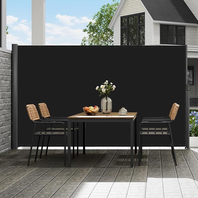 VEVOR Retractable Side Awning, UV 50 118" x 71" Retractable Patio Screen - Image 8
