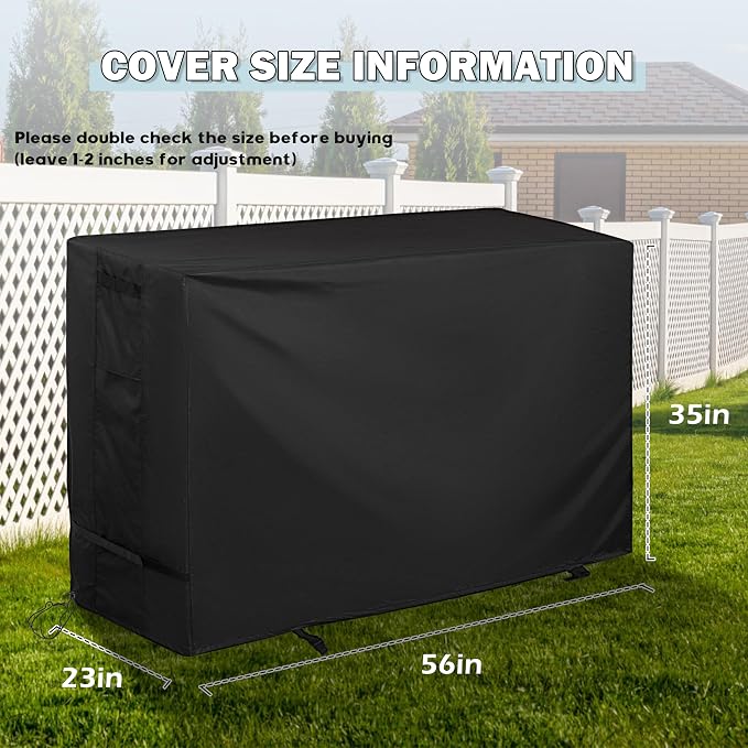 Griddle Cover for Royal Gourmet PD4001 4 Burner Propane Gas Griddle, Flat Top - Image 7