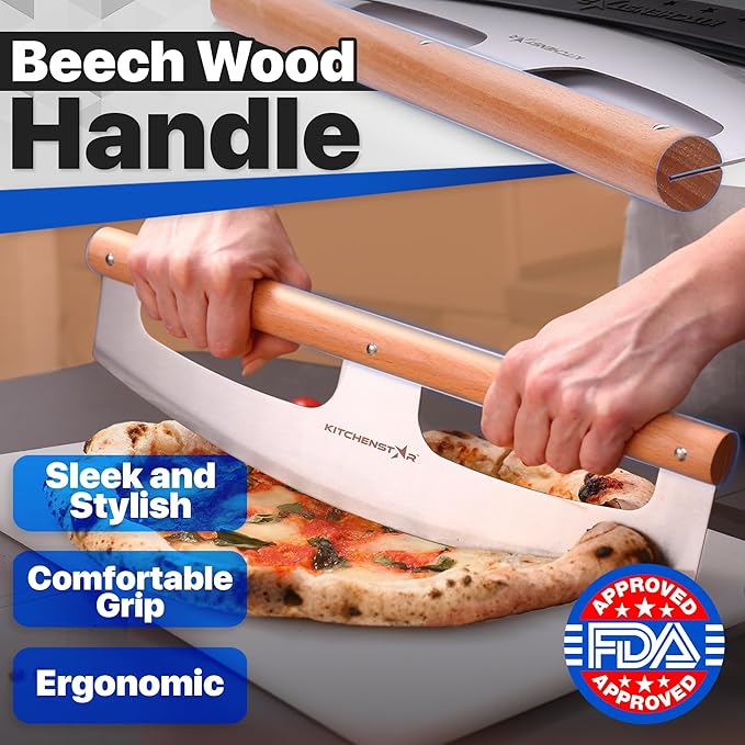 KitchenStar 14-Inch Pizza Cutter Rocker Blade - Image 4