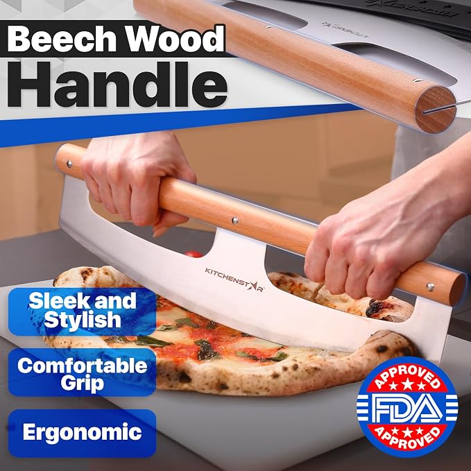 KitchenStar 16-Inch Pizza Cutter Rocker Blade - Image 4