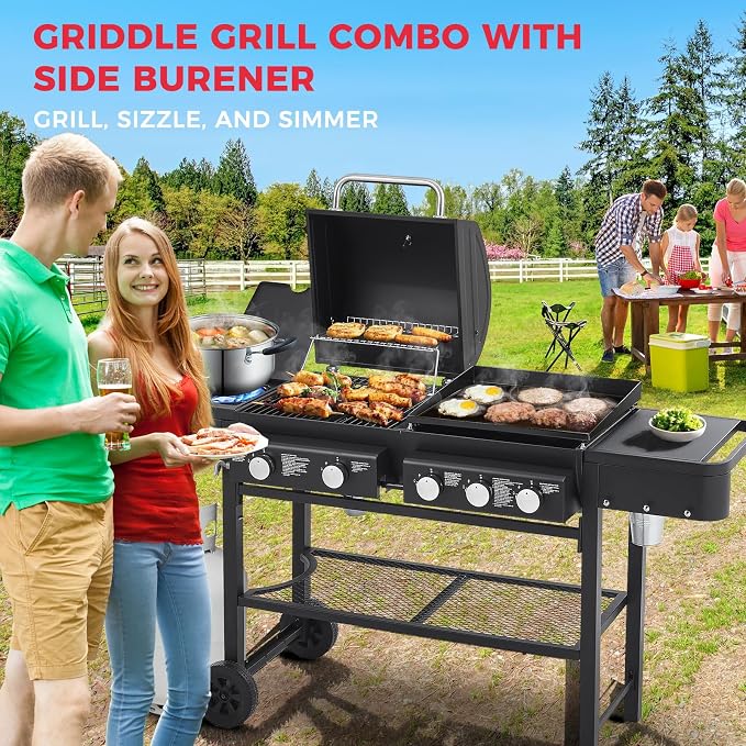 Lyromix 5 Burners Gas Grill and Griddle Combo - Image 3