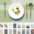 Placemats Set of 6 Vinyl/Plastic Woven Place Mats by Unknown