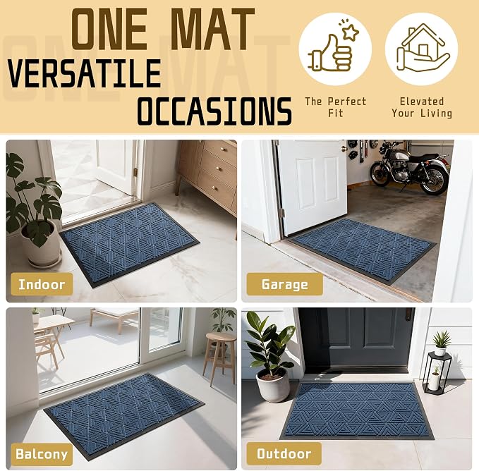 Yimobra Large Door Mat 36x24, All-Weather Waterproof Non-Slip Welcome Matt - Image 6