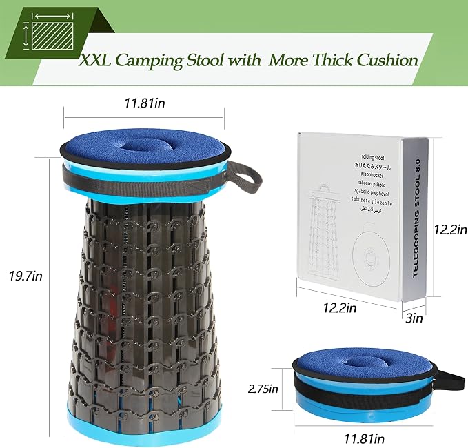ALEVMOOM Upgraded XXL Collapsible Stool - Image 2