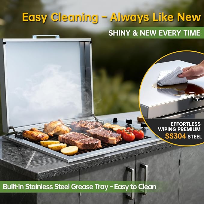34-Inch Premium Built-In Liquid Propane Griddle - Image 9