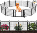 ADAVIN Tall Garden Fence 32 in 16 Panels Total 35.4 Ft Border, Wide Door Low by ADAVIN