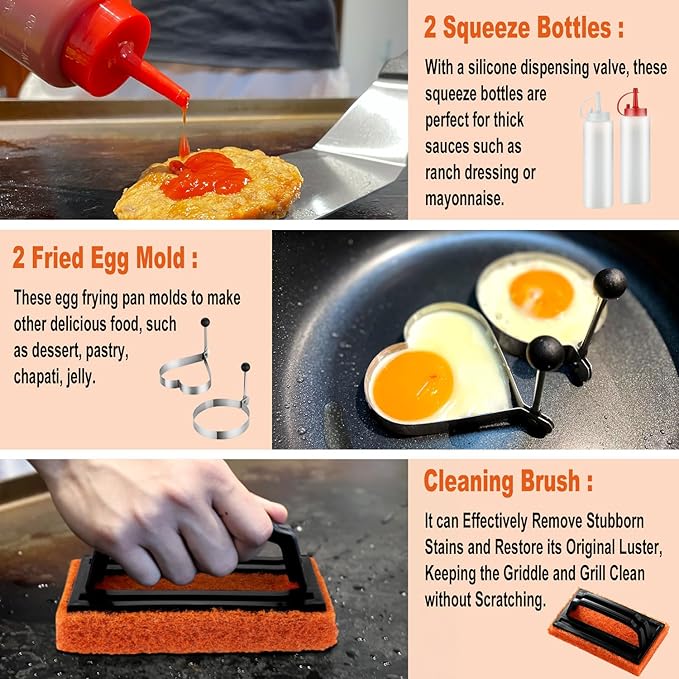 38PCS Griddle Accessories Kit, Professional Grill Tools Set - Image 7