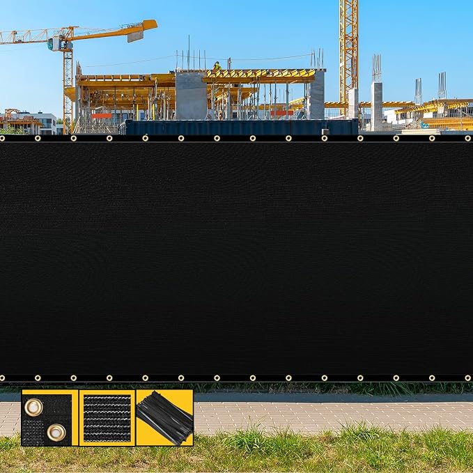 Customized 8' x 150' Black Fence Privacy Screen, by SHADESPEARE