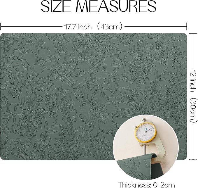 Romanstile Vinyl Placemats Set of 8-12 X 18 Inch - Image 8