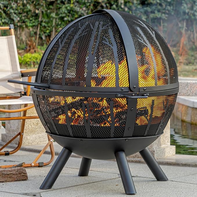 35 Inch Wood Burning Fire Pit by Panovue