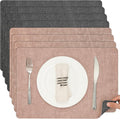 Myir JUN Placemats Dual Sided, Faux Leather Place Mats Set of 8 Indoor Placemats by MyirJUN