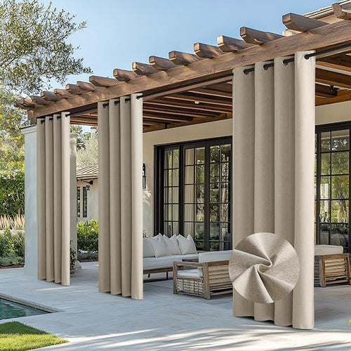 NICETOWN 100% Blackout Outdoor Curtains by NICETOWN