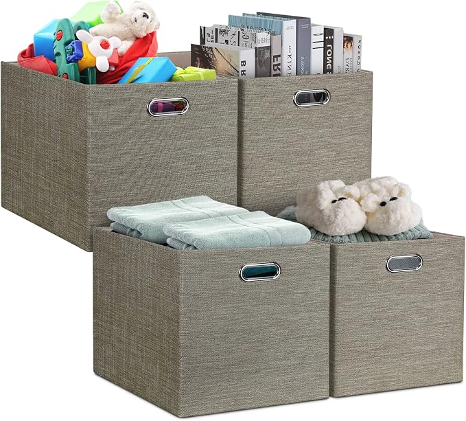 Posprica 13x15x13 Storage Cube Bins, Foldable Collapsible Storage Bins Boxes by Posprica