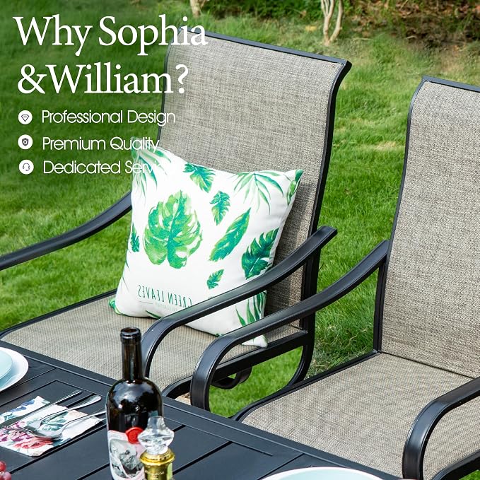 Sophia & William Outdoor Dining Set Patio Dining Set - Image 2