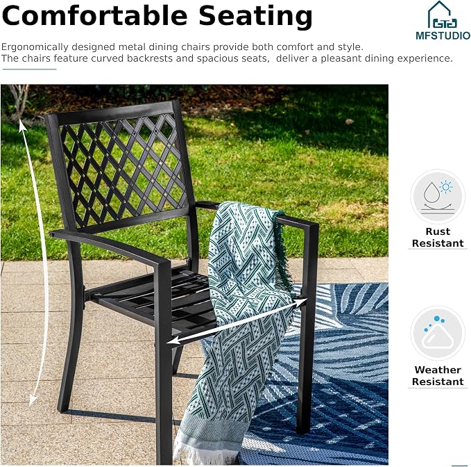 MFSTUDIO Patio Dining Set for 8, Outdoor Dining Set - Image 4