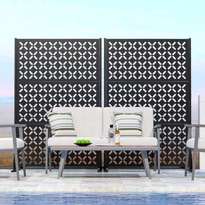 Metal Privacy Screen Outdoor, Decorative Privacy Panels Shield - Image 9