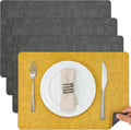 Myir JUN Dual Sided Placemats, Faux Leather Set of 4 by MyirJUN