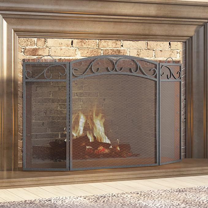 Fire Beauty Fireplace Screen 3 Panel - Image 4
