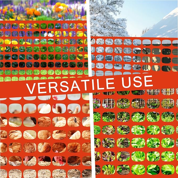 Safety Fence Plastic Mesh Fencing Roll, Temporary Reusable Netting - Image 2