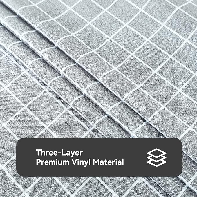 Romanstile Rectangle Vinyl Tablecloth, 100% Waterproof Oil-Proof Checkered - Image 6