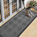 Smiry Front Door Mat Outside Entrance, Heavy Duty Outdoor Indoor Natural Rubber by Smiry