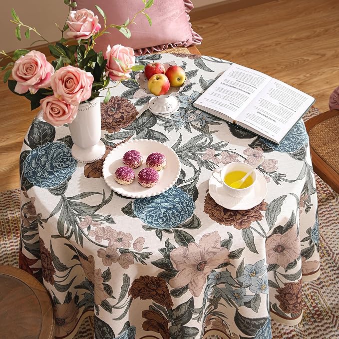 Designer French Linen Small Tablecloth - Image 4