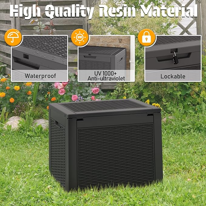 NUNU LAB 30 Gallon Outdoor Storage Box Waterproof, Outside Package Delivery - Image 6