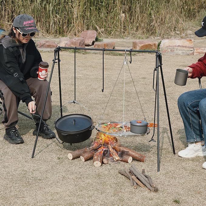 REDCAMP Swing Campfire Grill Stand - Image 6