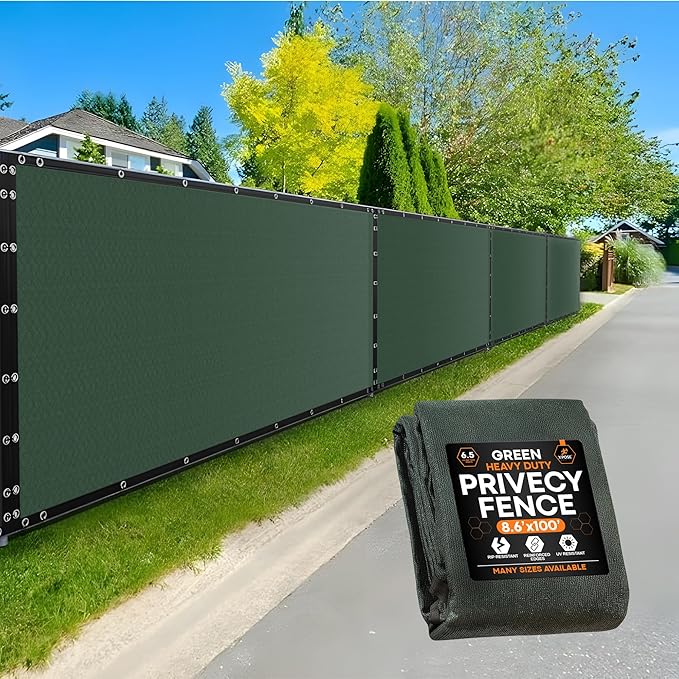 Xpose Safety Privacy Fence Screen 8.5’ x 100’ – Heavy Duty Green Mesh by XposeSafety
