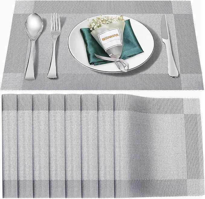 Placemats Set of 8, Heat and Stain Resistant Indoor/Outdoor Place mats by BxzanDya-LifeSmartMaker