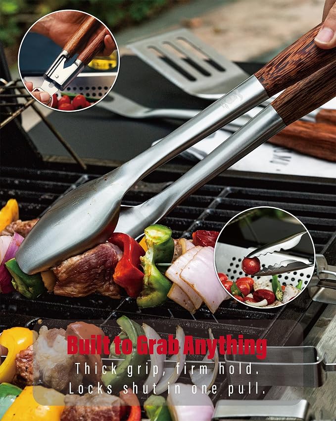 Heavy-Duty ​Panga-Panga​ BBQ Grilling Tools Set. Extra Thick Stainless Steel - Image 4